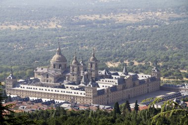 Nice view of the Palacio de Sal Lorenzo del Escorial in Madrid S clipart