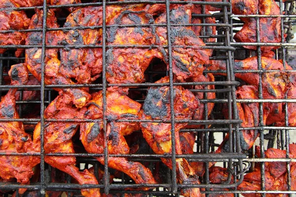 Grilled chicken in red achiote sauce tikinchik Mayan — Stock Photo, Image