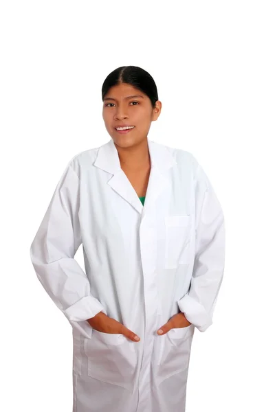 Λατινική γυναίκα Ισπανόφωνος νεαρός γιατρός — Φωτογραφία Αρχείου