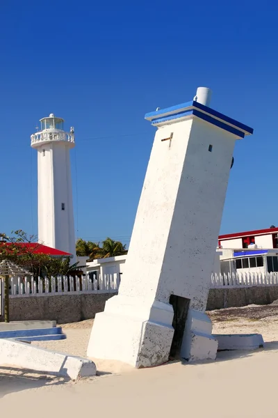 Lighthouse Puerto Morelos Mayan Riviera Mexico — Stock Photo, Image