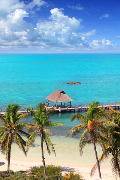 Vista aérea Contoy isla caribeña tropical México — Foto de Stock