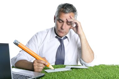 işadamı Kıdemli Üye kontrol ikindilerde eğlenceli bir jest