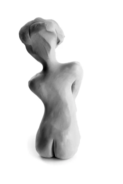 Mulher plasticina artesanal estátua de arte clássica — Fotografia de Stock
