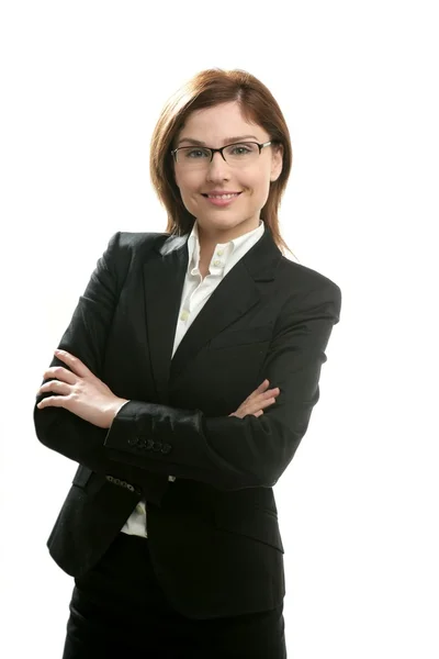 Businesswoman portrait isolated on white — Stock Photo, Image