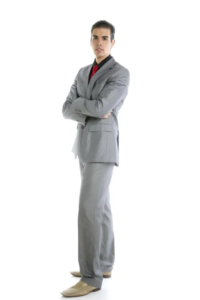 Corpo pieno giovane uomo d'affari formale ritratto — Foto Stock