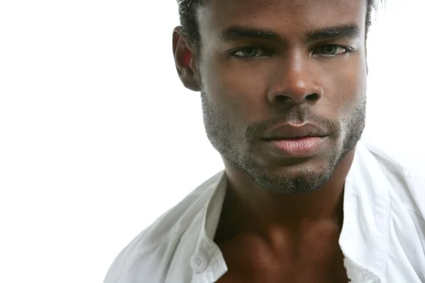 Αφρικανική αμερικανική χαριτωμένο μαύρο νεαρός πορτρέτο — Φωτογραφία Αρχείου