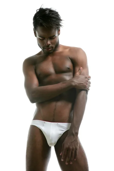 Afroamericano modello maschile biancheria intima — Foto Stock