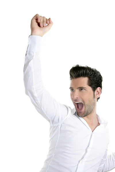 Successful young man gesture expression — Stock Photo, Image