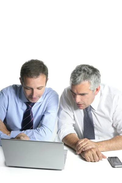 Experiência businessman team working computer — Fotografia de Stock
