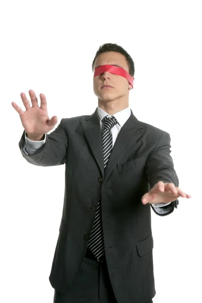 Γραφειοκρατία blindfold επιχειρηματίας απομονωθεί — Φωτογραφία Αρχείου