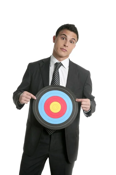 Businessman metaphor of being target — Stock Photo, Image