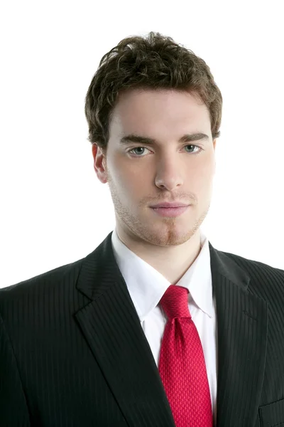 Üzletember fiatal csinos portré nyakkendő öltöny — Stock Fotó
