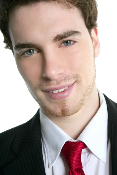 Csinos fiatal üzletember portré nyakkendő öltöny — Stock Fotó