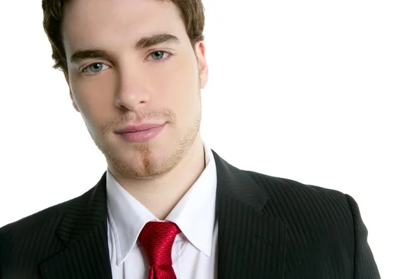 Pohledný mladý podnikatel portrét kravatu oblek — Stock fotografie
