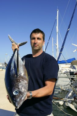 Fener balıkçılık büyük oyun albacore orkinos Akdeniz üzerinde