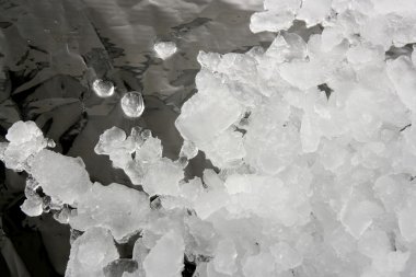 Ice texture over dark silver metal film clipart