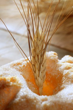 lezzetli rulo ekmek şeker ve buğday sivri