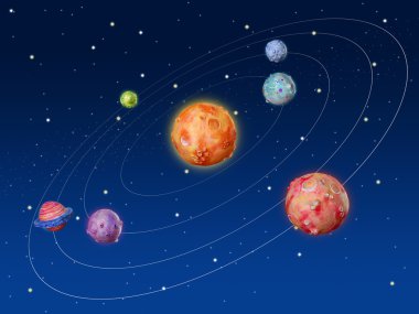 Uzay gezegenler el yapımı evren fantezi