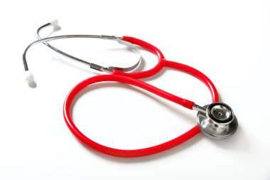 Medical still photo, stethoscope over white clipart