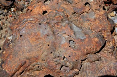 paslı demir çelik mineral taş makro