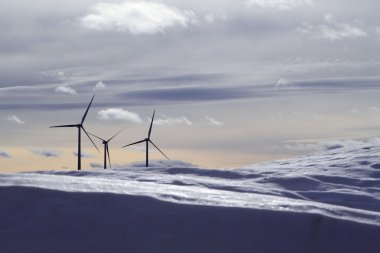 aerogenerator elektrik yel değirmenleri snow mountain