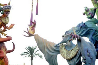 Valencia, İspanya kutlama karikatür rakamlar Fallas