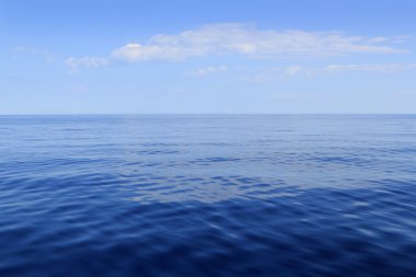 Blue sea horizon ocean perfect in calm clipart