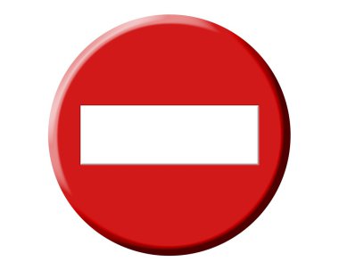 Wrong direction, do not enter red round signal clipart