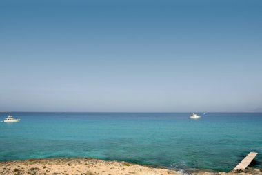 Formentera deniz, Akdeniz manzarası turkuaz Denizi