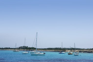 Ibiza yakınındaki Formentera Adası'Akdeniz