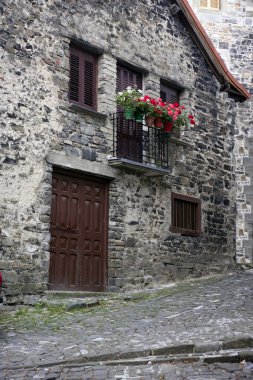 Beautiful stone houses in spanish Pyrinees clipart