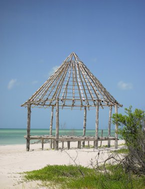 kulübe palapa inşaat Ahşap yapı holbox