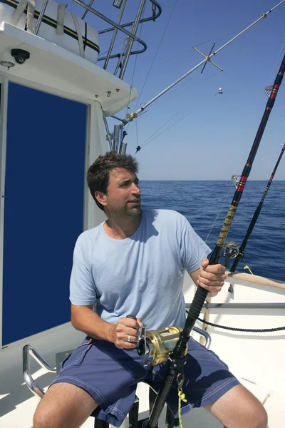 Angler stora spelet saltvatten fisher båt — Stockfoto