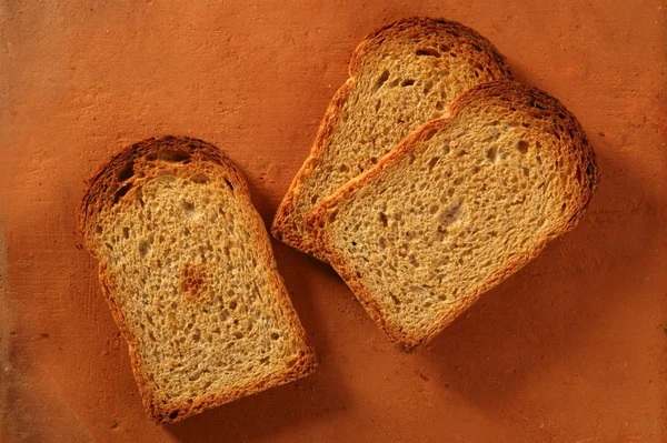 Скибочки підсмаженого хліба — стокове фото