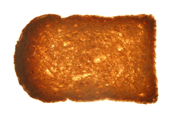 Sneetje brood op transparante achtergrond — Stockfoto