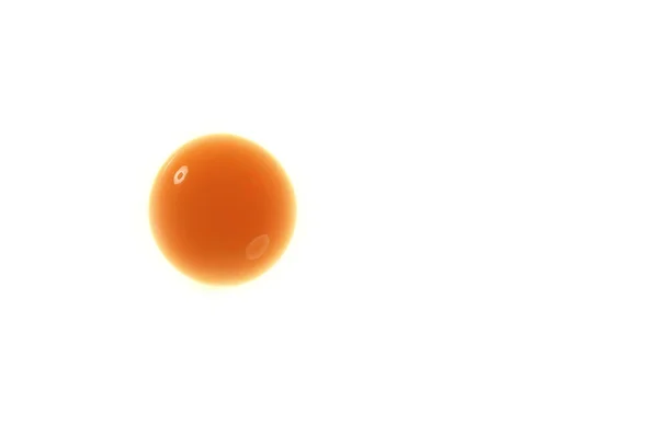 Gema de ovo isolada em branco — Fotografia de Stock