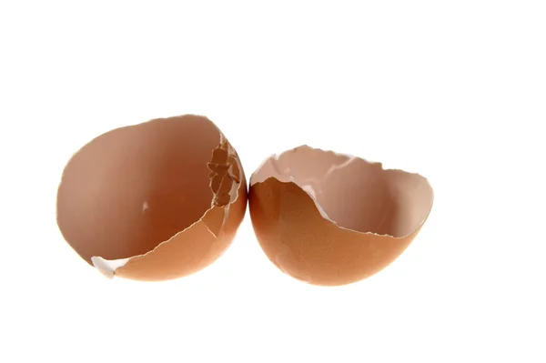 Casca de ovo aberta em duas partes — Fotografia de Stock