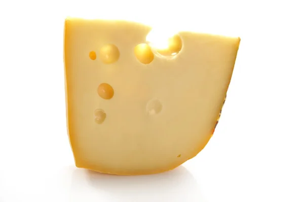 Rebanada de queso suizo Maasdam — Foto de Stock