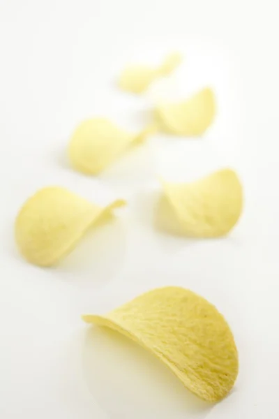 Sós burgonya chips szeletek — Stock Fotó