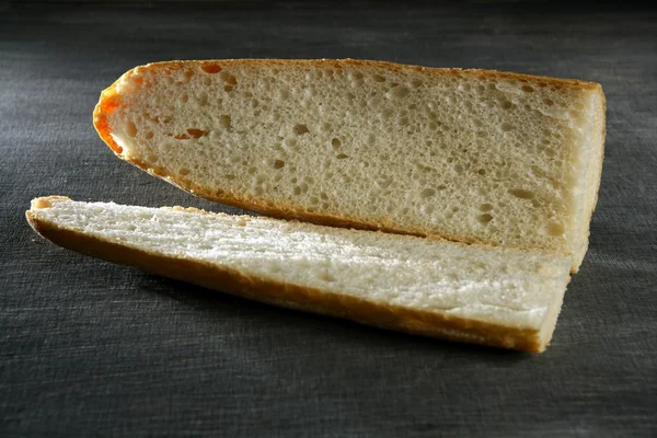 Open bread prepared to blank sandwich — Stock Photo, Image