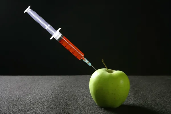 Apple fruit research metaphor — Stock Photo, Image