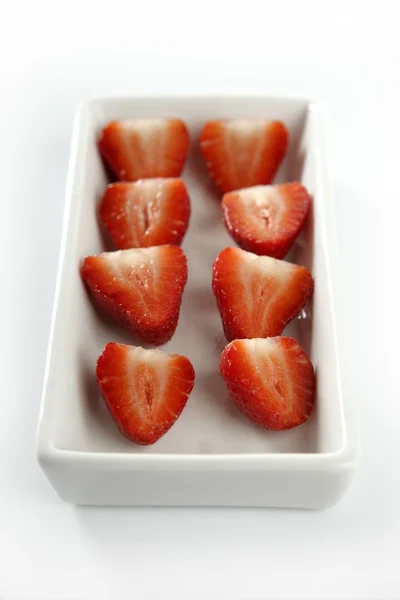 Strawberryes επιδόρπιο — Φωτογραφία Αρχείου