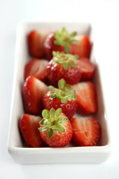 Strawberryes επιδόρπιο — Φωτογραφία Αρχείου