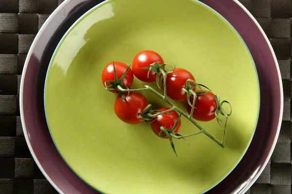 Czerwone pomidory cherry oddział — Zdjęcie stockowe