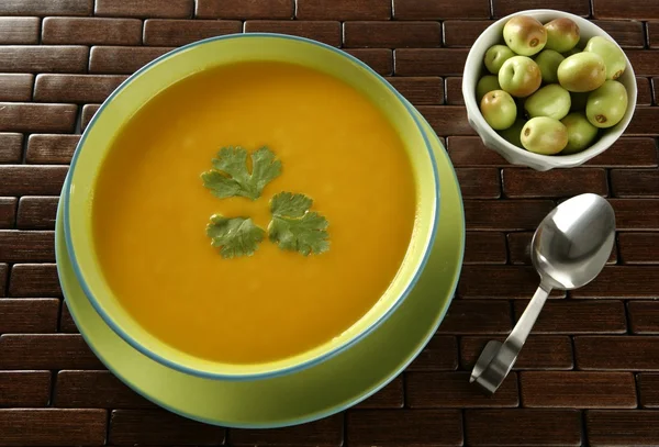 Delicious pumpkin soup — Stock Photo, Image