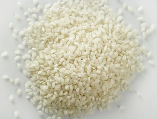Bílá rýže zblízka texturu. Vzorek pozadí — Stock fotografie