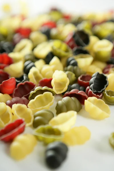 Textura de pasta italiana, forma de concha de almeja —  Fotos de Stock