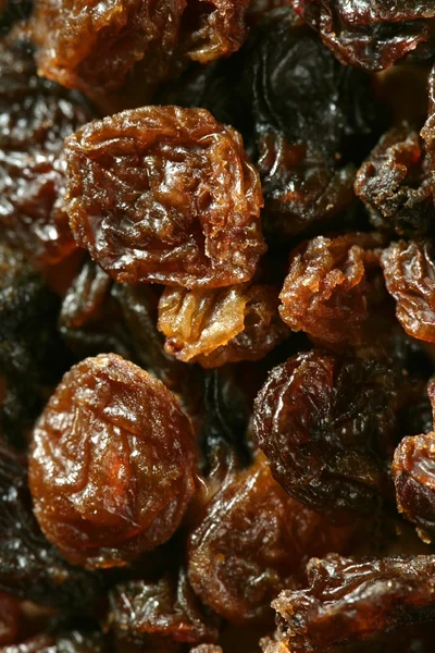 Dried raisin macro texture in a close up crop — Stock Photo, Image