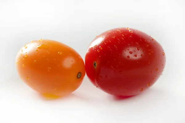 Küçük cherry multi renk domates çeşitli — Stok fotoğraf