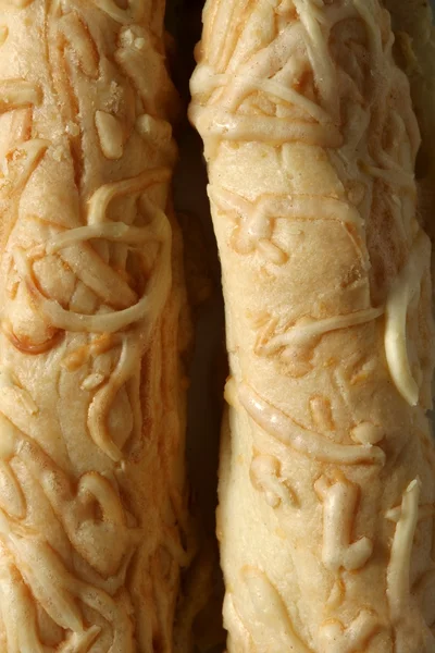 Ser chleb makro tekstury. piekarnia z bliska — Zdjęcie stockowe